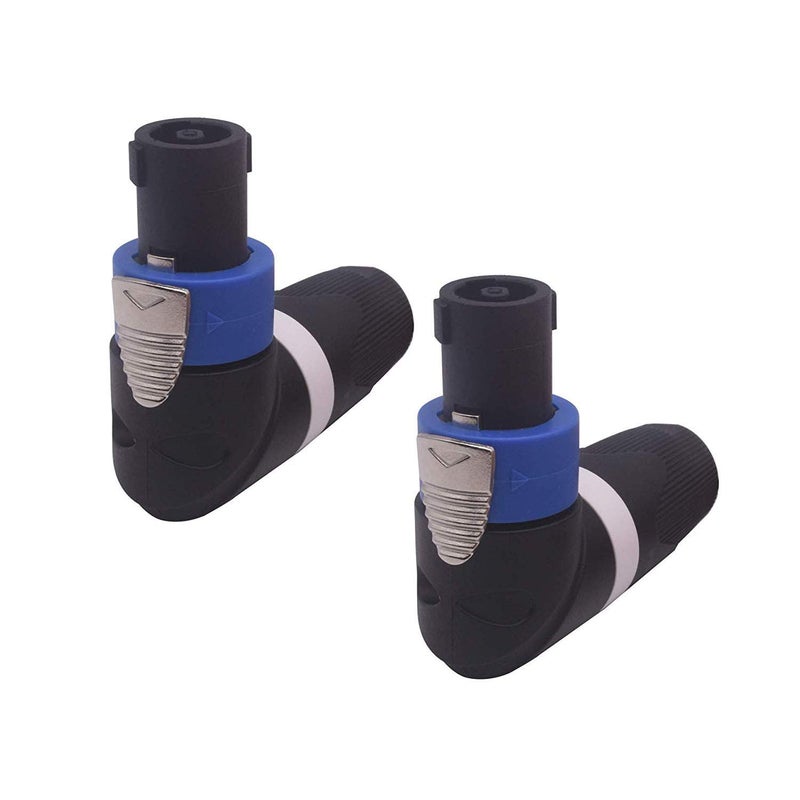 Yuyaokk 4-Pack Right Angle Speakon Cable Adapter Connectors, 4 Pole L-Shape High-Load Speaker Plug Twist Lock Compatiable with Speakon NL4 & NL2 Series - Image 4